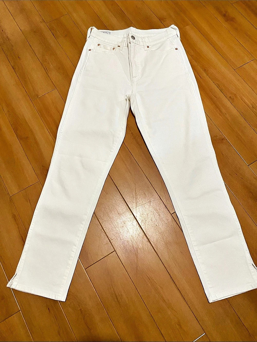 Gap Vintage Slim High Rise Jeans in White Waist 28